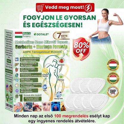 🚀 DOTALE Metabolic Nano Microneedle Patch (Naponta mindössze egyszeri használat · Látható változások akár 7 nap alatt)